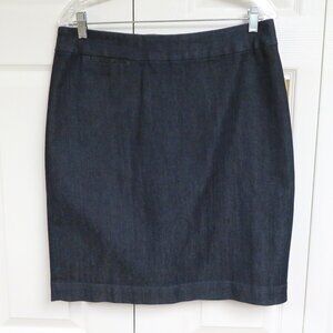 New! Coldwater Creek P14 Stretch Denim Pencil Skirt